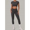Бесшовный женский фитнес комплект Crop T-shirt + Leggings model 142